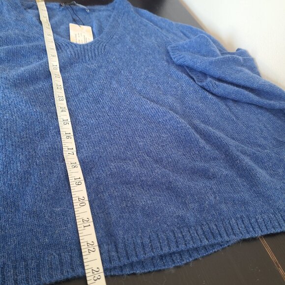 NWT Peruvian Connection Marine Blue 100% Royal Alpaca Batwing Sweater Women’s M - Picture 5 of 9
